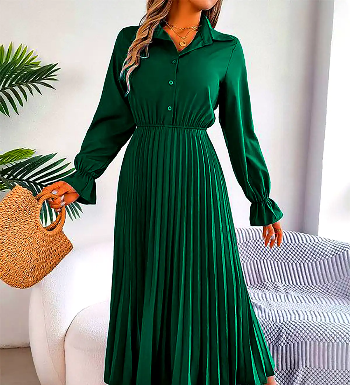 پیراهن میدی طرحدار زنانه