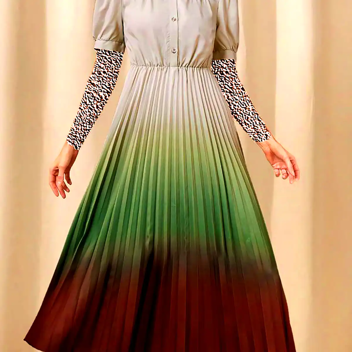 پیراهن میدی طرحدار زنانه