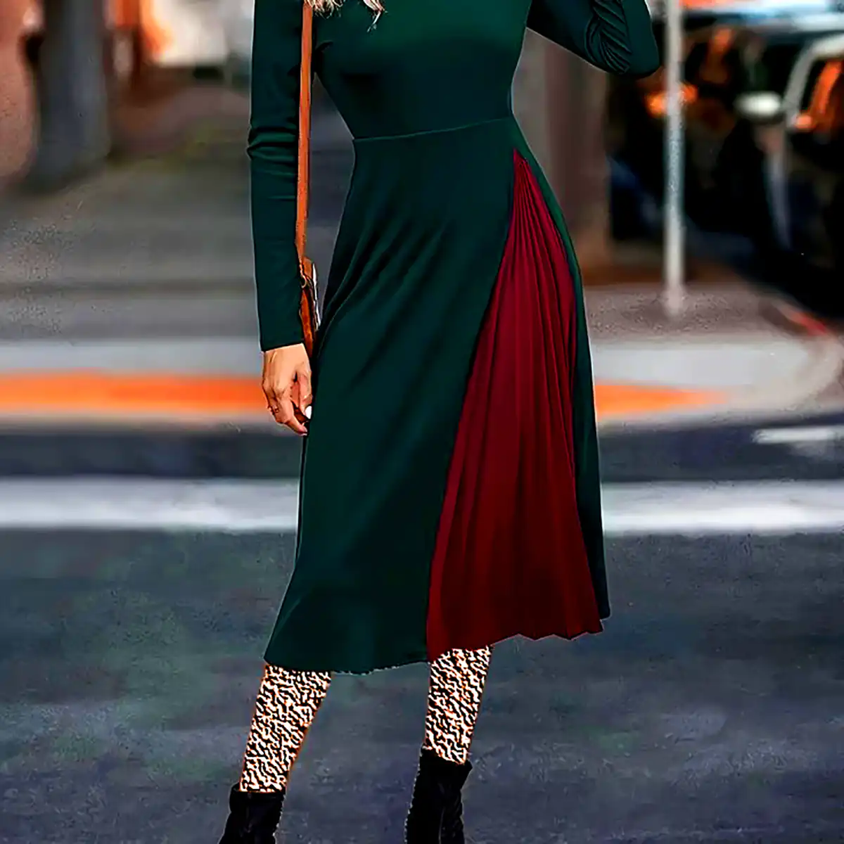 پیراهن میدی طرحدار زنانه