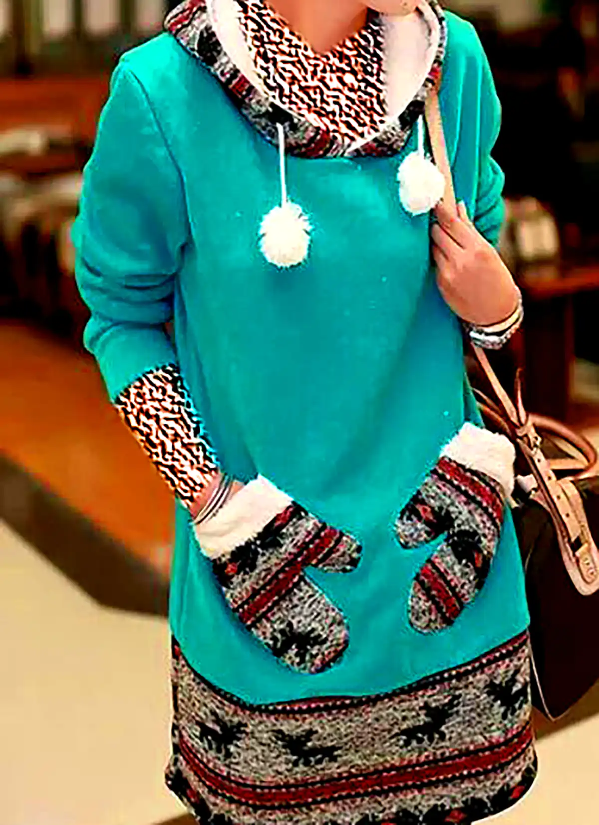 هودی دخترونه پشمی