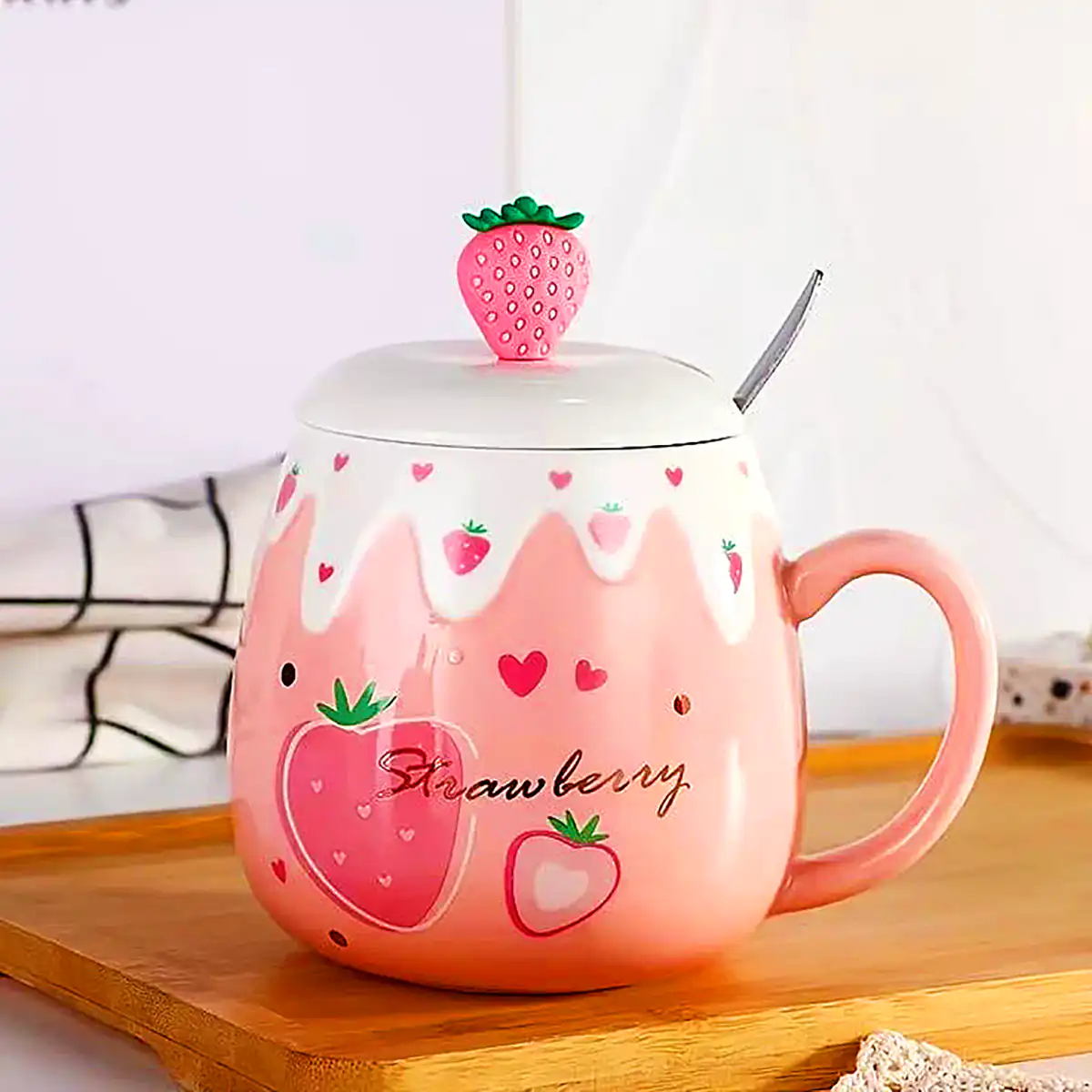 ماگ سرامیکی درب دار فانتزی