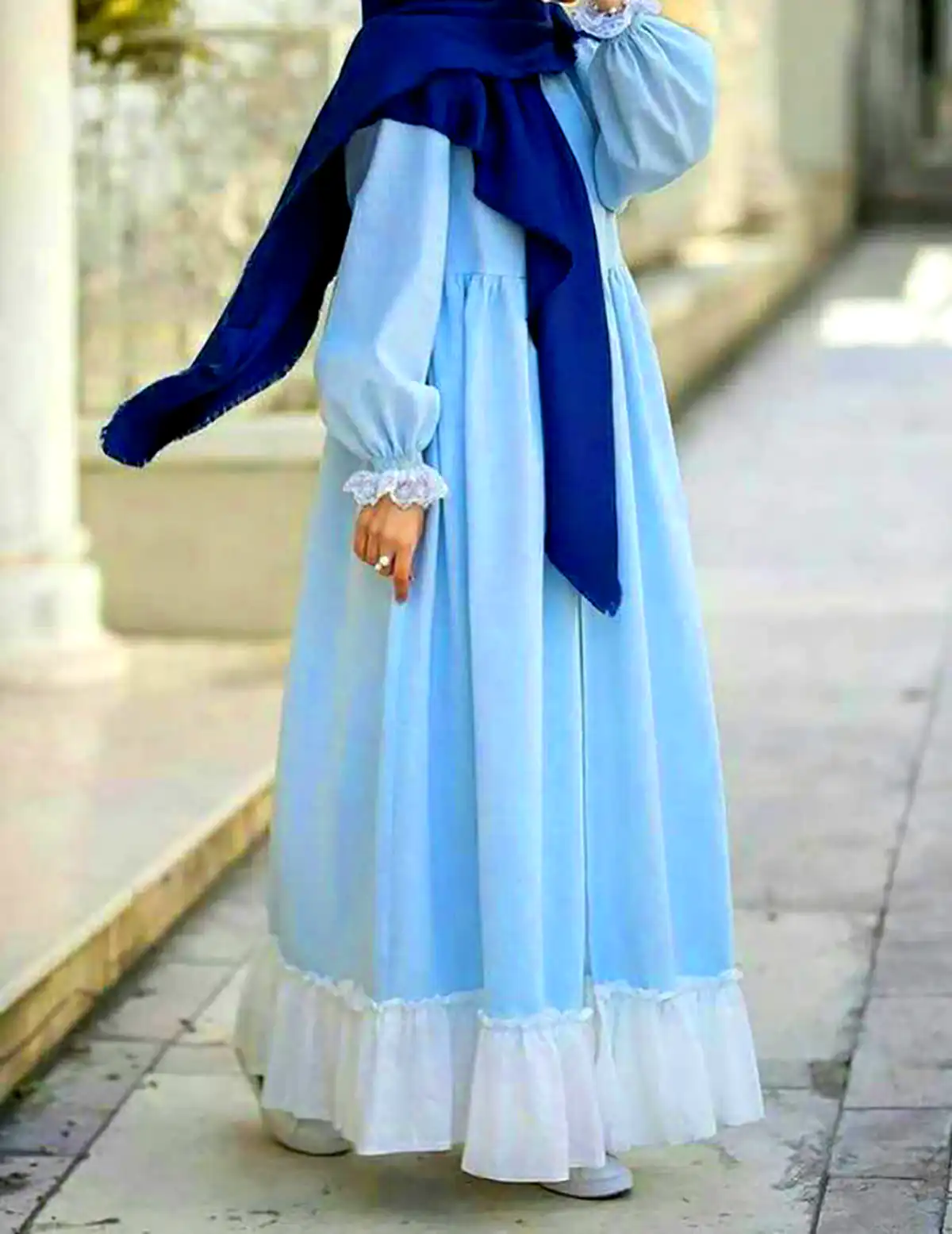مانتو عبایی شیک رنگی