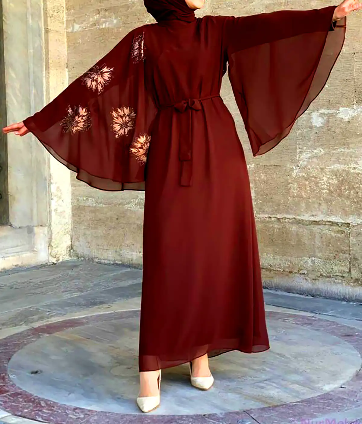 مانتو عبایی شیک رنگی