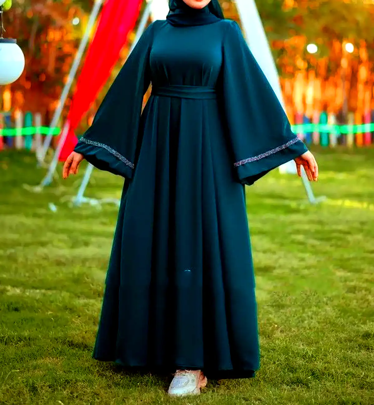 مانتو عبایی شیک رنگی
