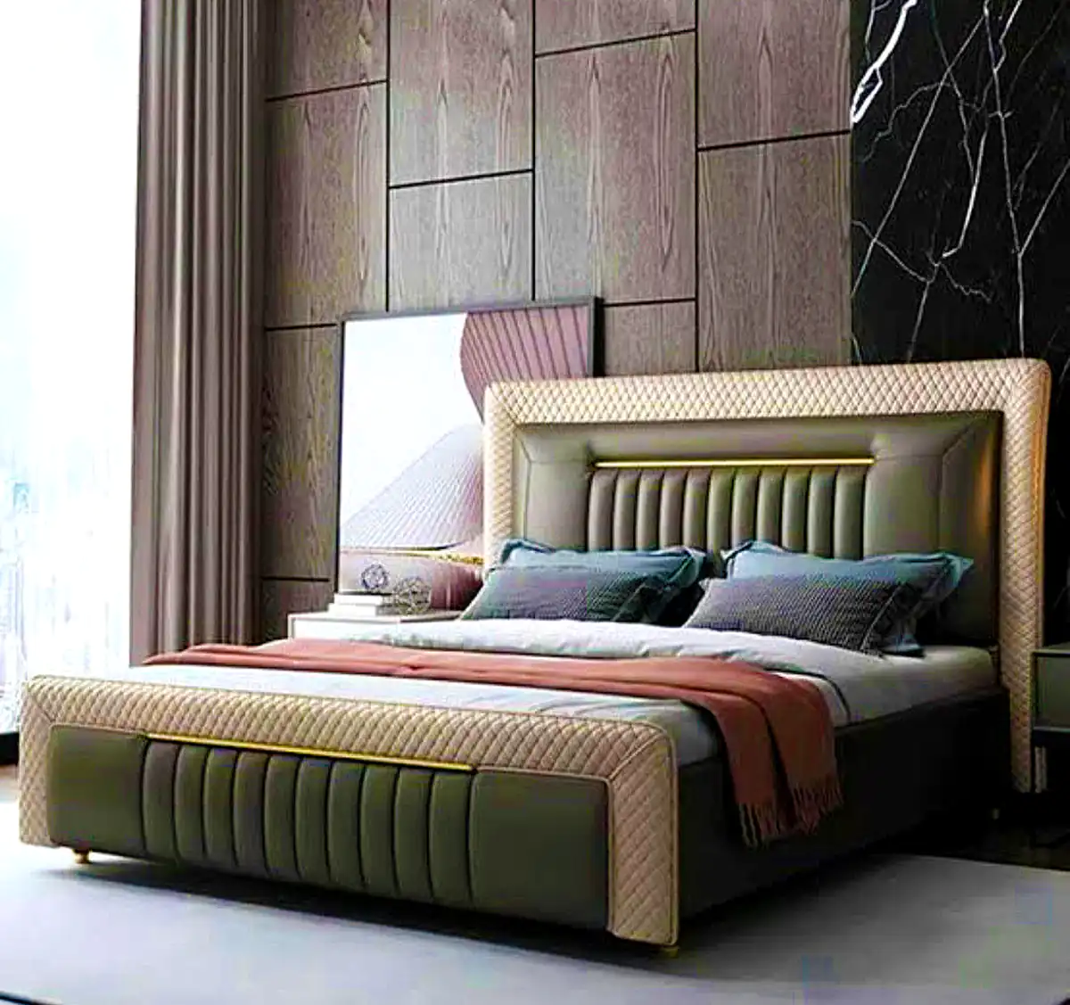 تخت&zwnj;خواب لاکچری دونفره 
