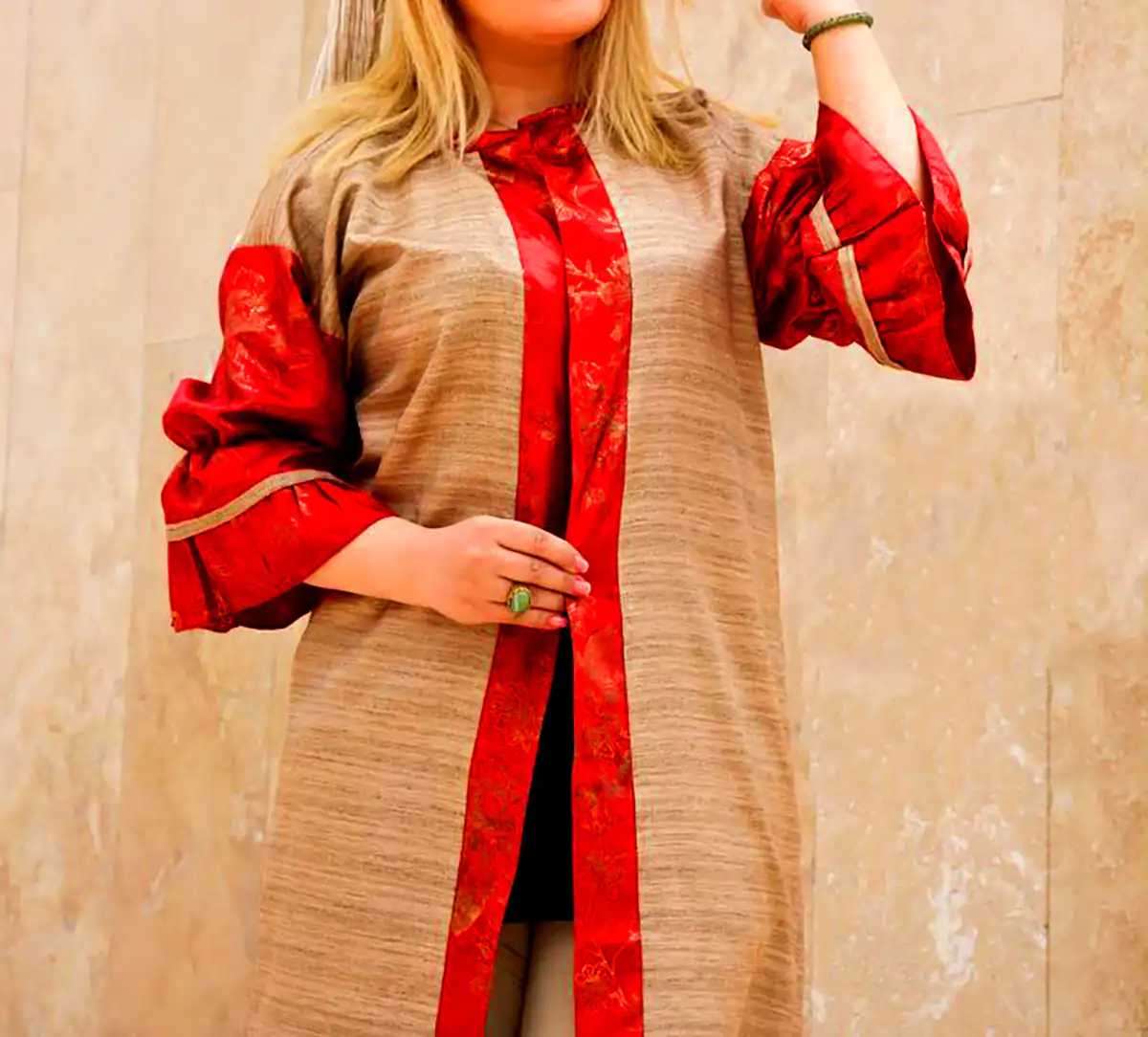 مانتو مجلسی طرح دار