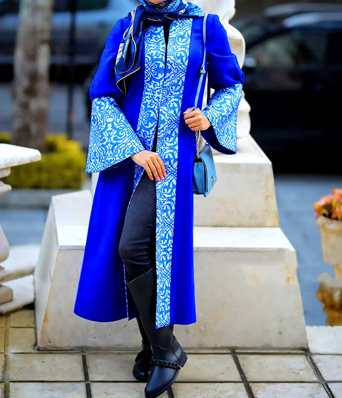 مانتو مجلسی طرح دار