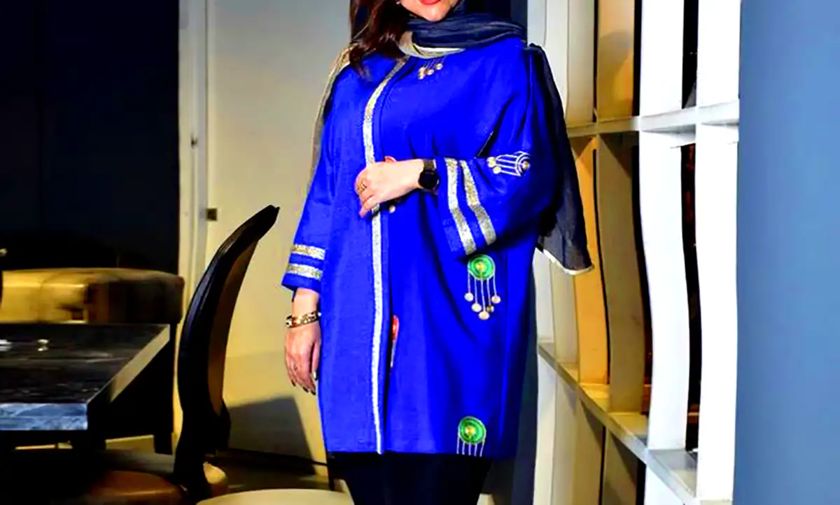 مانتو مجلسی طرح دار