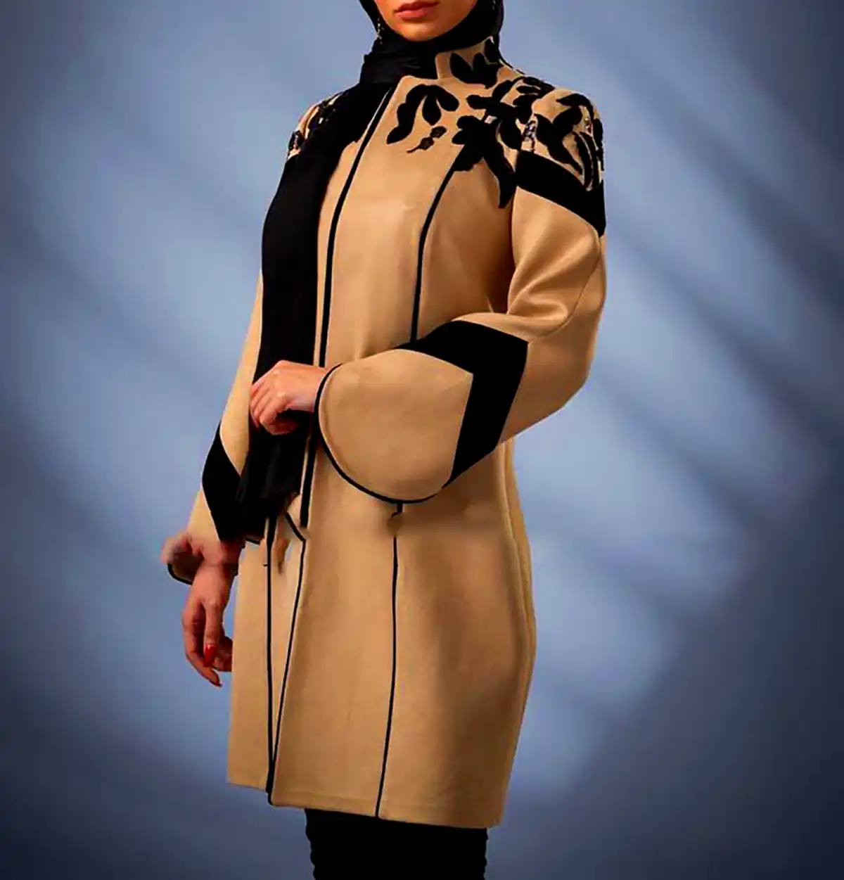 مانتو مجلسی طرح دار