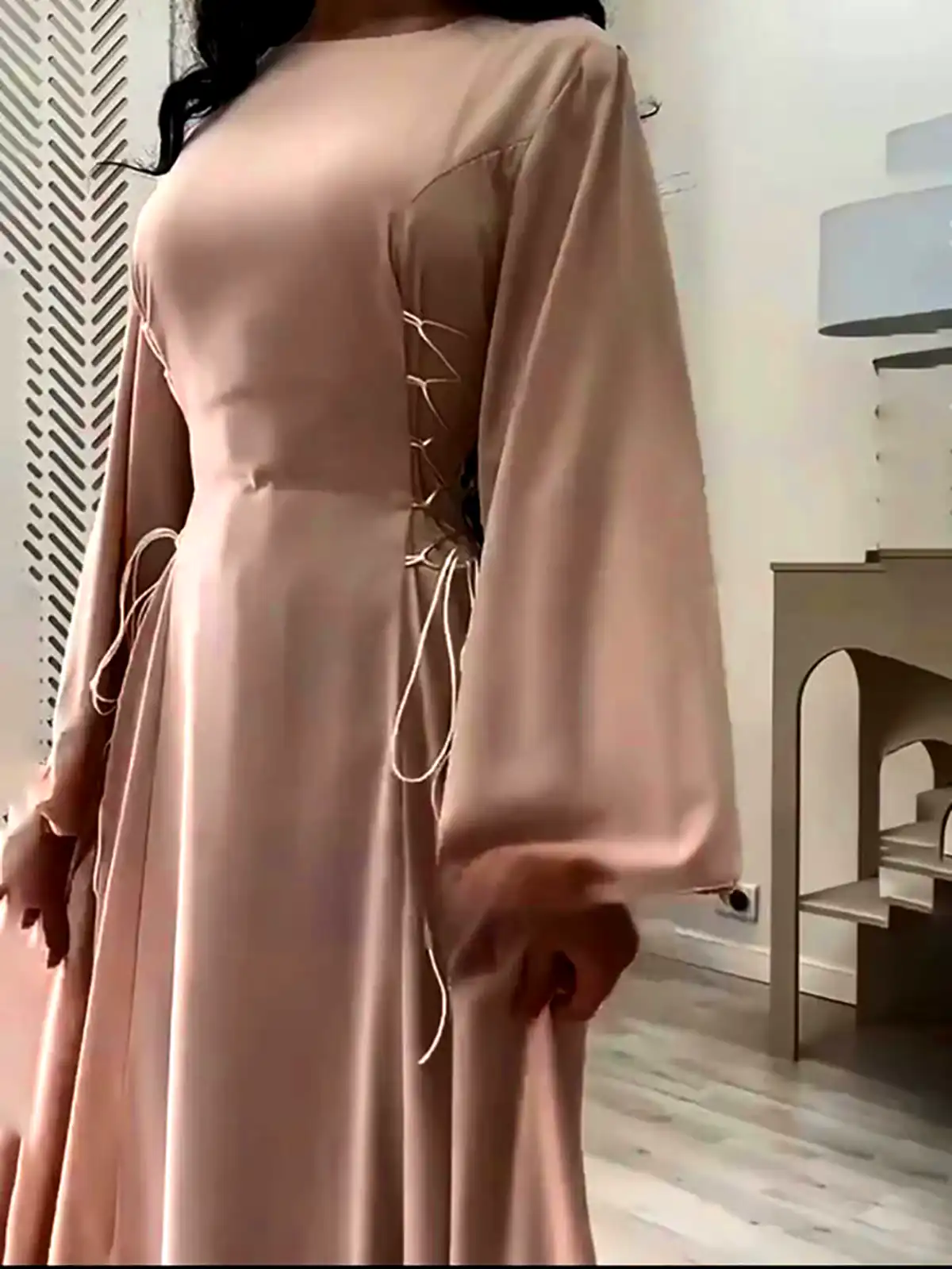 پیراهن ساتن نباتی