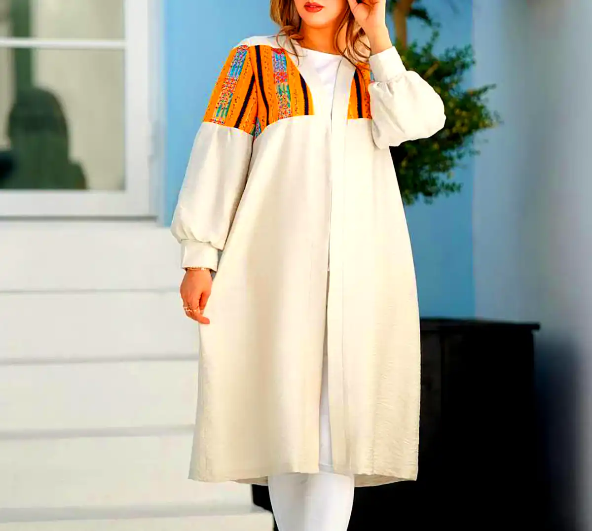 عبا رنگی کرپ حریر