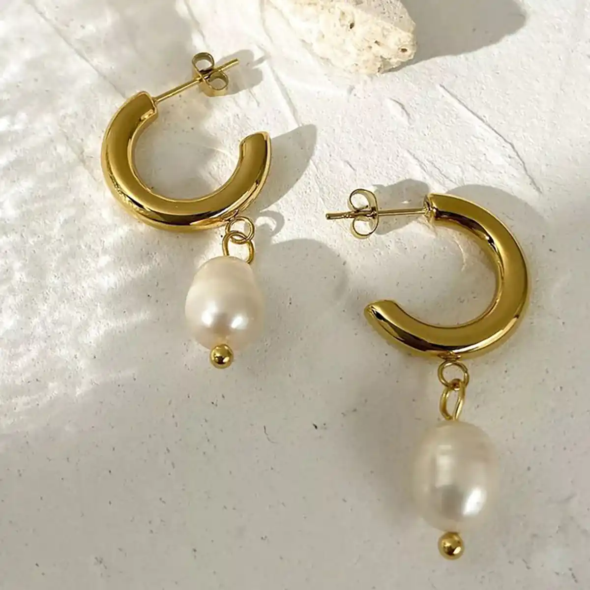 گوشواره طلا مرواریدی مدرن