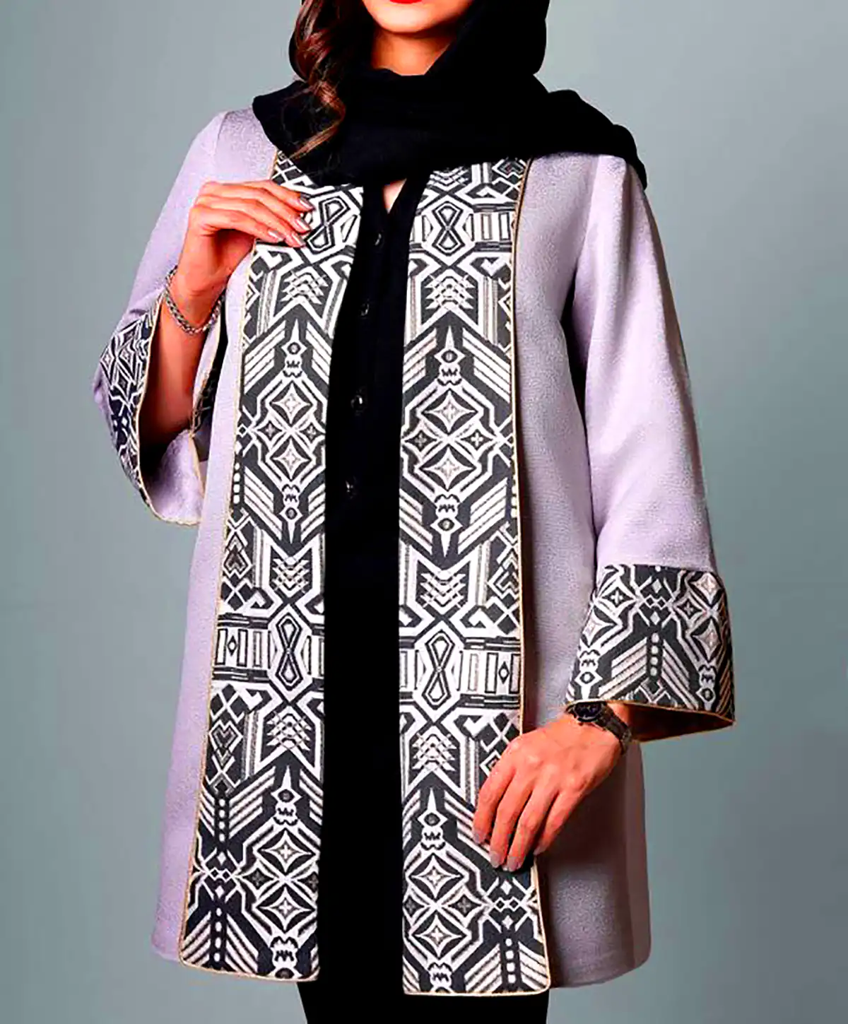 مدل مانتو طوسی روشن