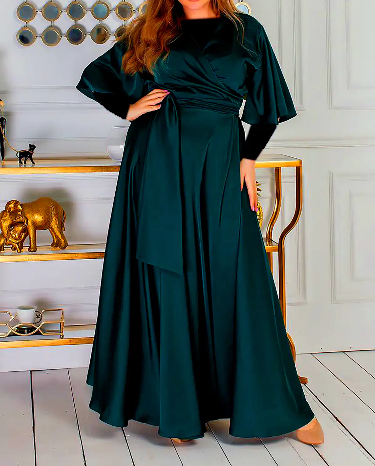 ماکسی سبز سلطنتی (جدیدترین مدل های ترند امسال ۱۴۰۴ - ۲۰۲۵) ماکسی سبز سلطنتی