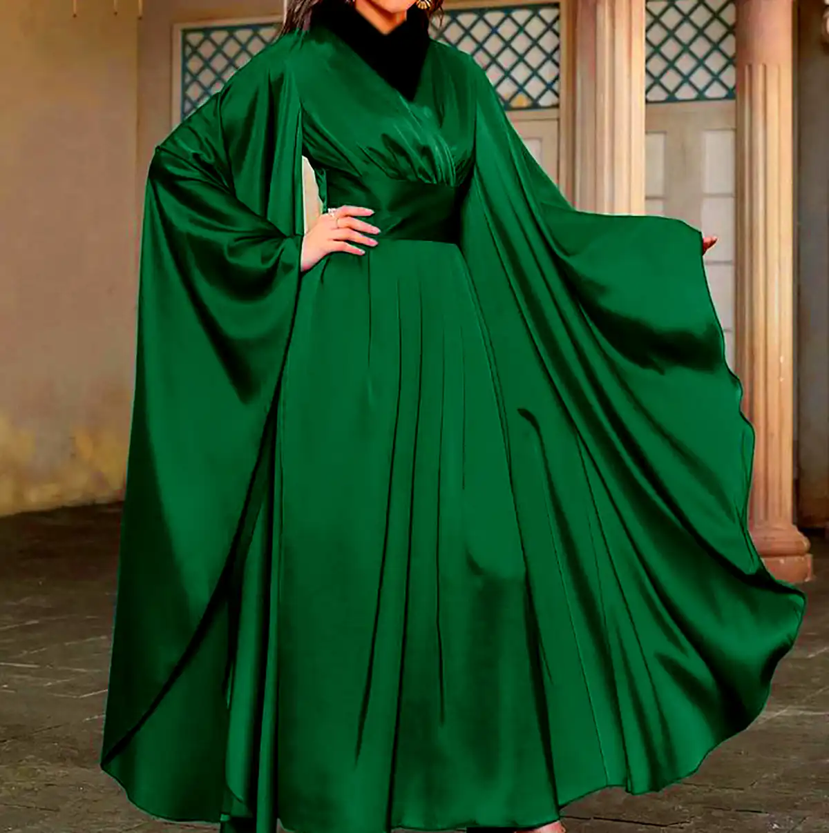 ماکسی سبز سلطنتی (جدیدترین مدل های ترند امسال ۱۴۰۴ - ۲۰۲۵) ماکسی سبز سلطنتی
