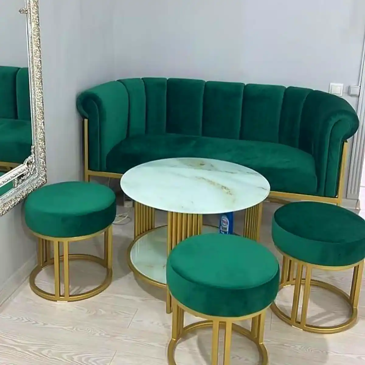 سرویس مبل سبز لاکچری