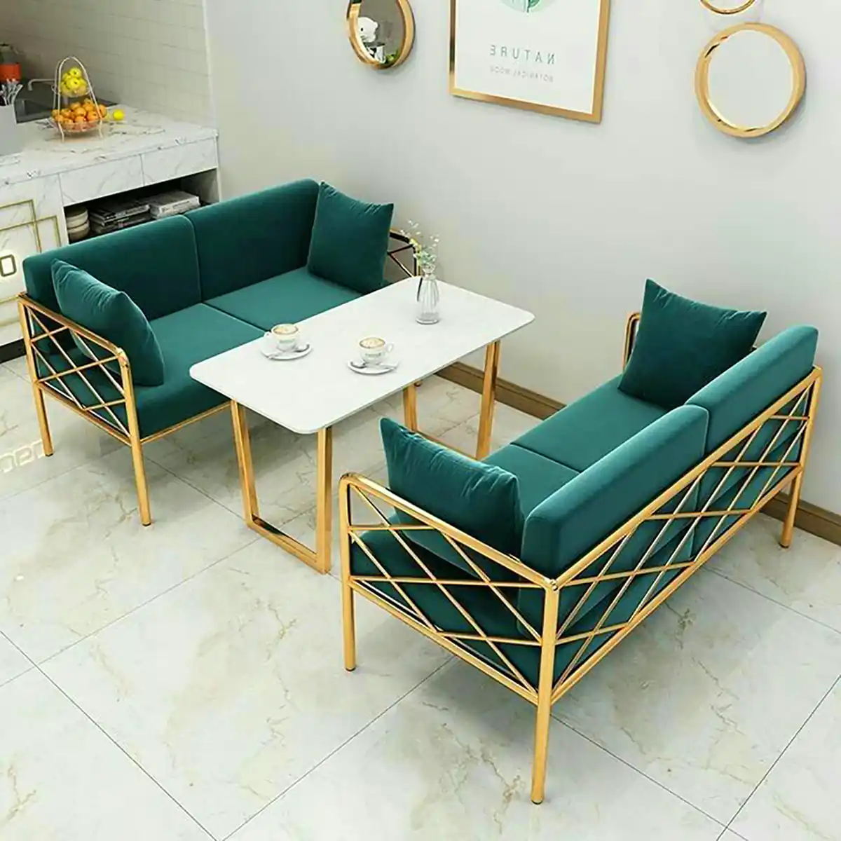 سرویس مبل سبز لاکچری