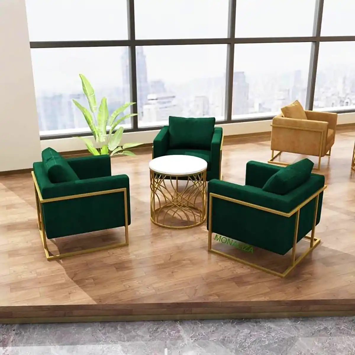 سرویس مبل سبز لاکچری