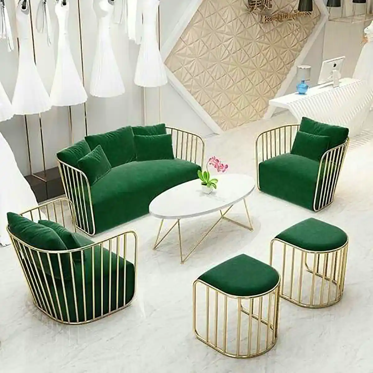 سرویس مبل سبز لاکچری