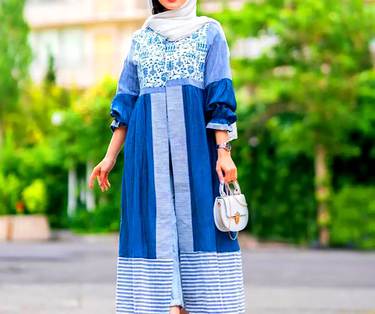 استایل سفید سرمهای شیک (جدیدترین مدل های ترند امسال ۱۴۰۴ - ۲۰۲۵) استایل سفید سرمه ای شیک