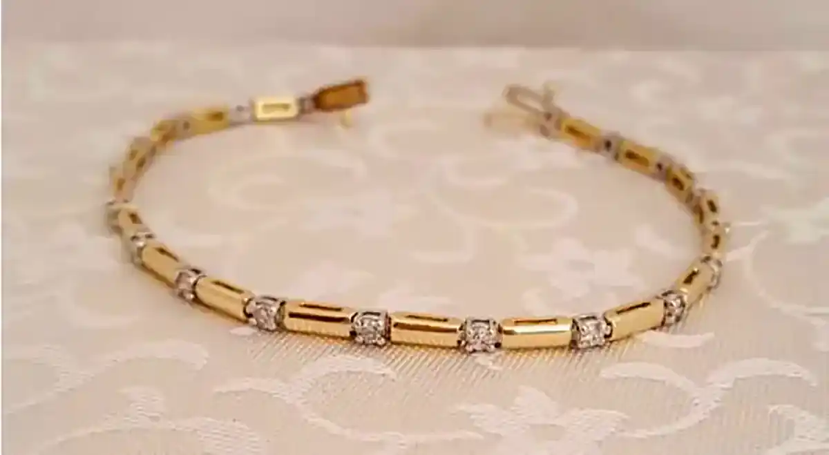 دستبند زنجیری ساده طلا