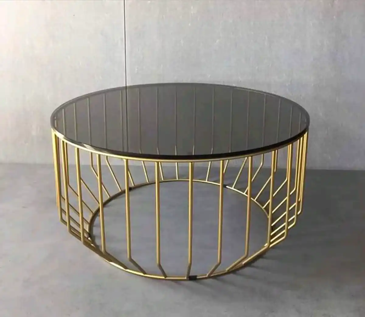 میز عسلی پایه طلایی