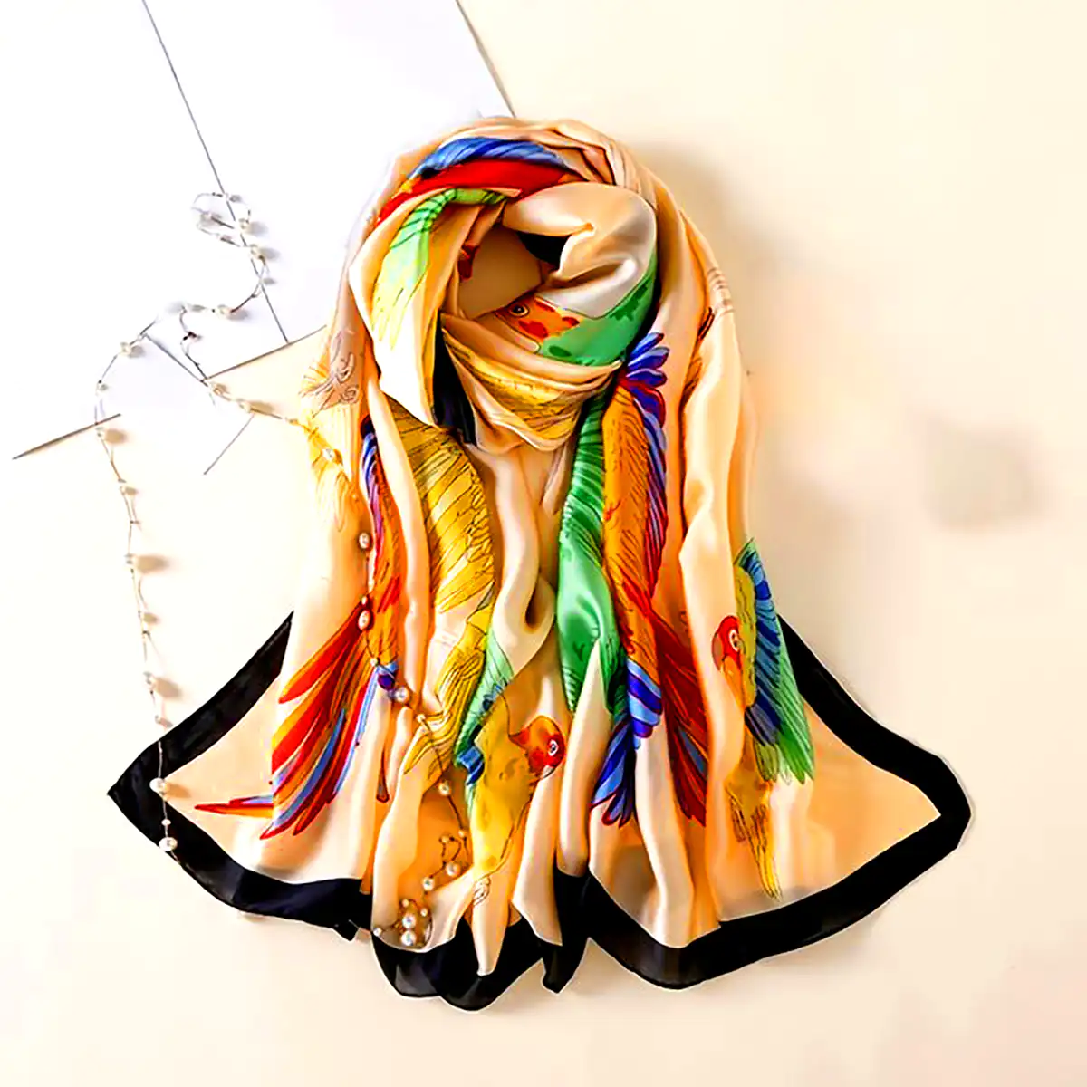 شال حریر آبرنگی 