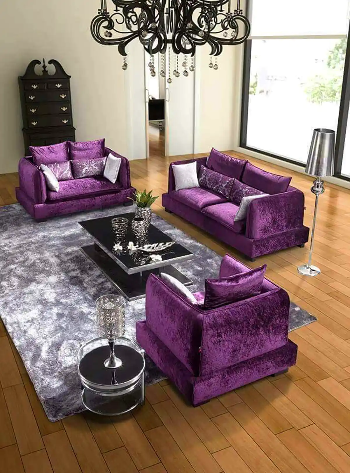 مبل شیک بنفش لاکچری