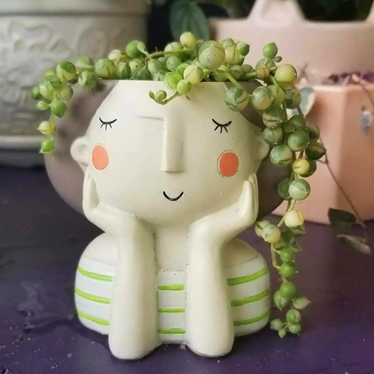 گلدون سرامیکی دکوری ساده