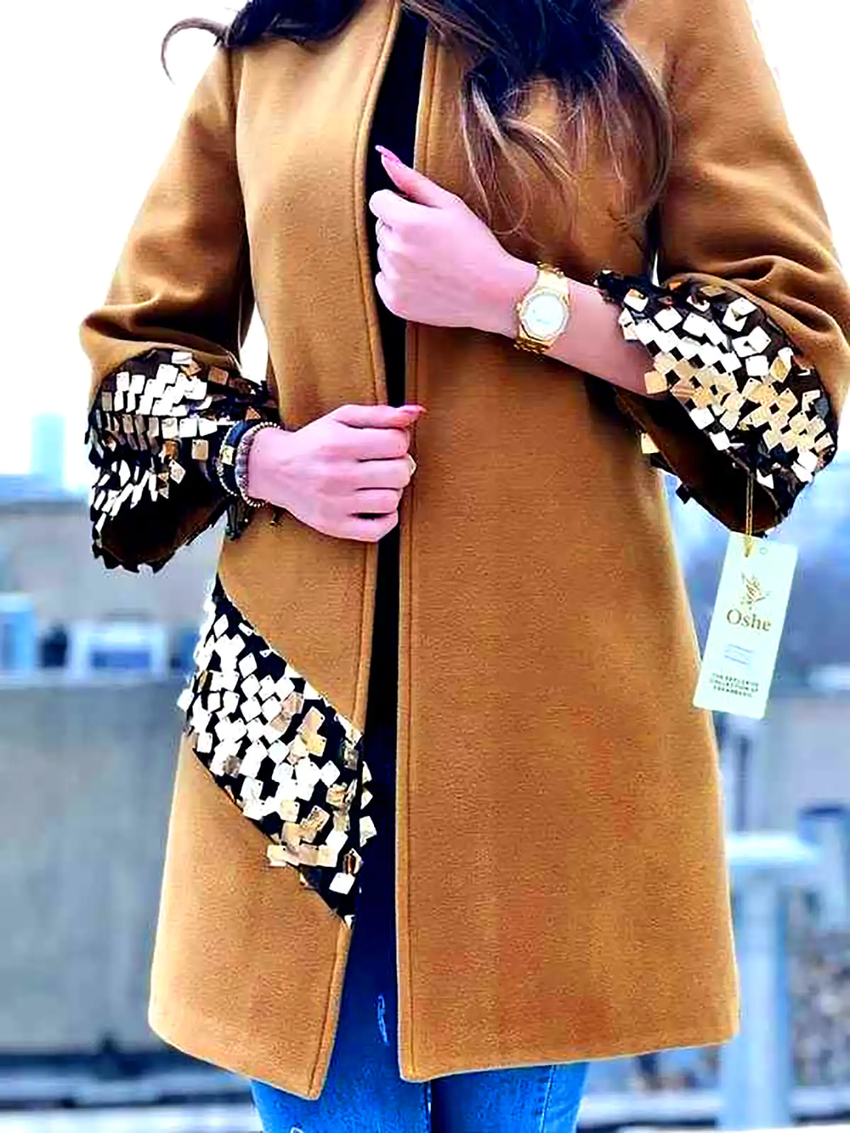 پالتو کرم نسکافه ای زنونه