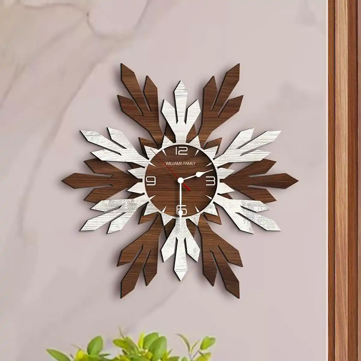 ساعت دیواری چوبی خورشیدی
