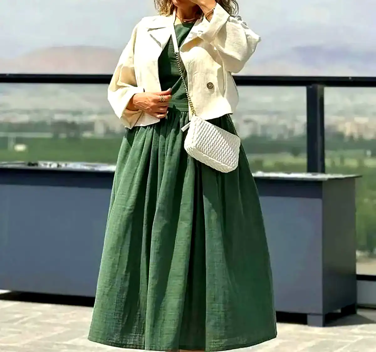 شومیز و دامن ساده نخی