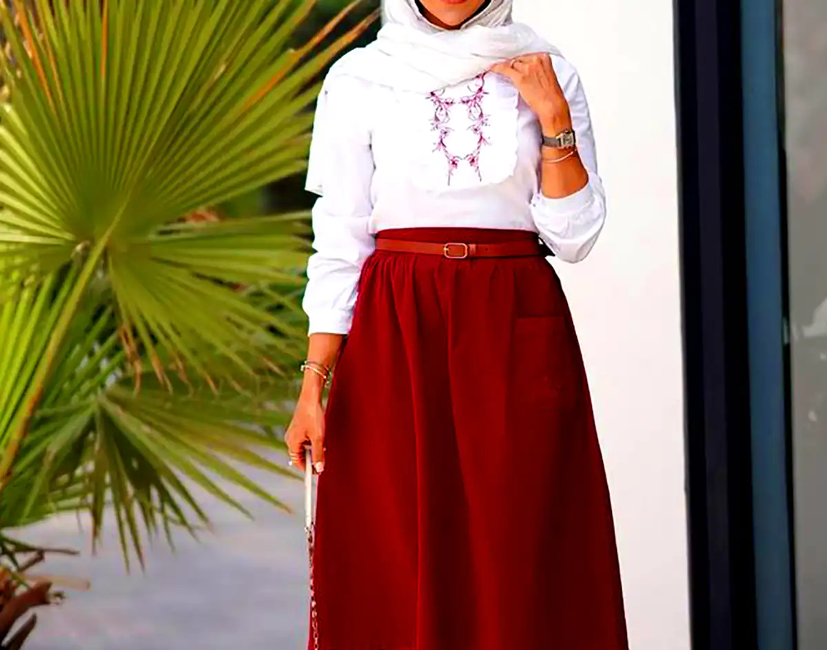شومیز و دامن ساده نخی