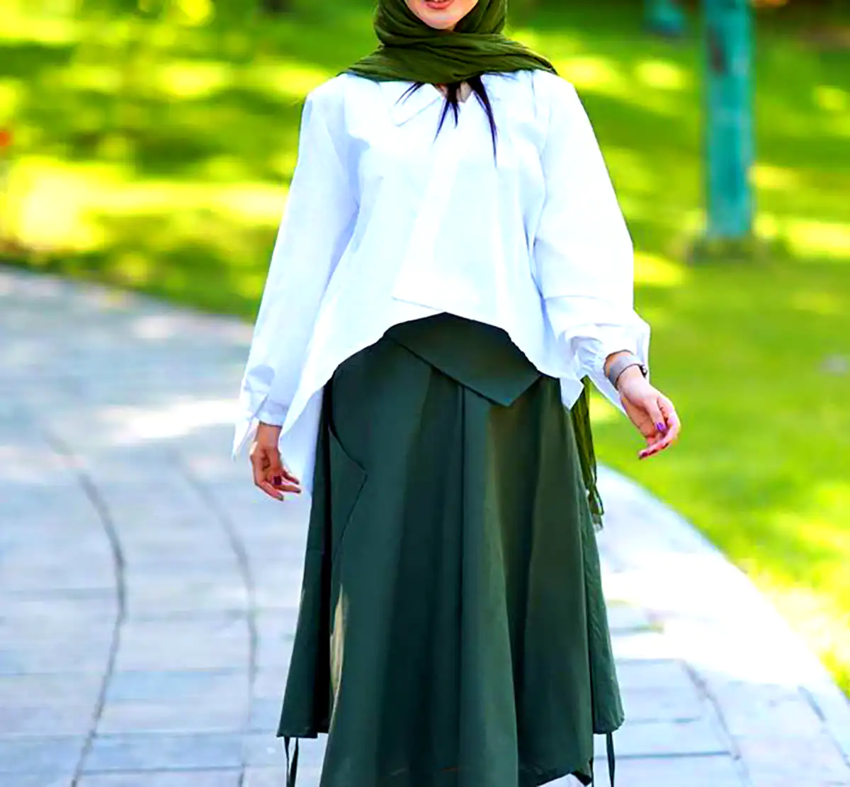 شومیز و دامن ساده نخی