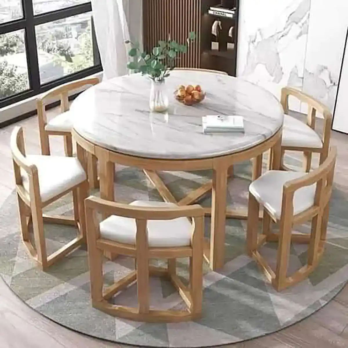 مدل میز نهارخوری کم جا و شیک