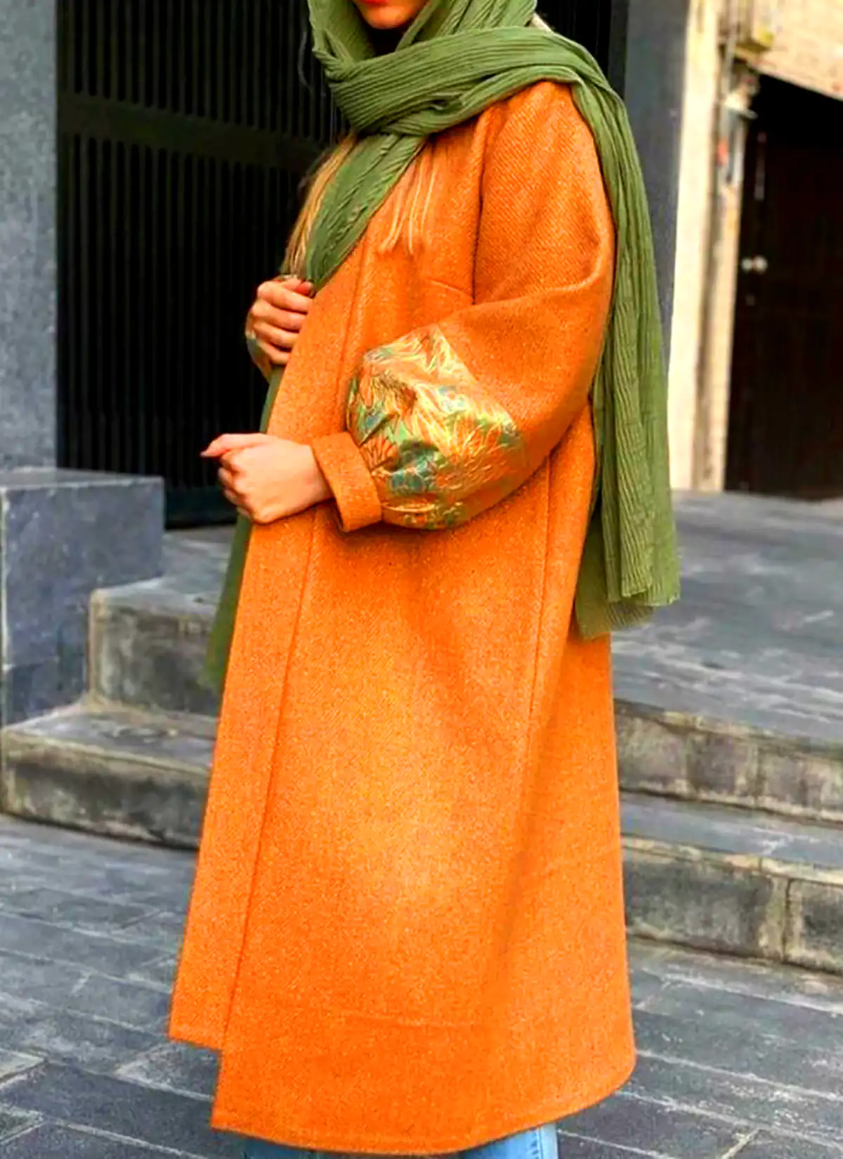 مانتو عبایی پاییزه ضخیم 