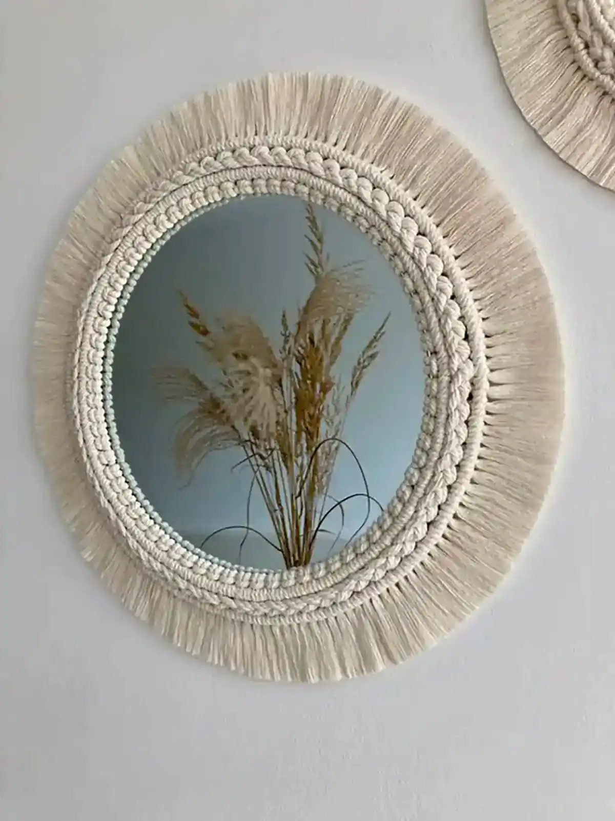 آینه مکرومه دیواری