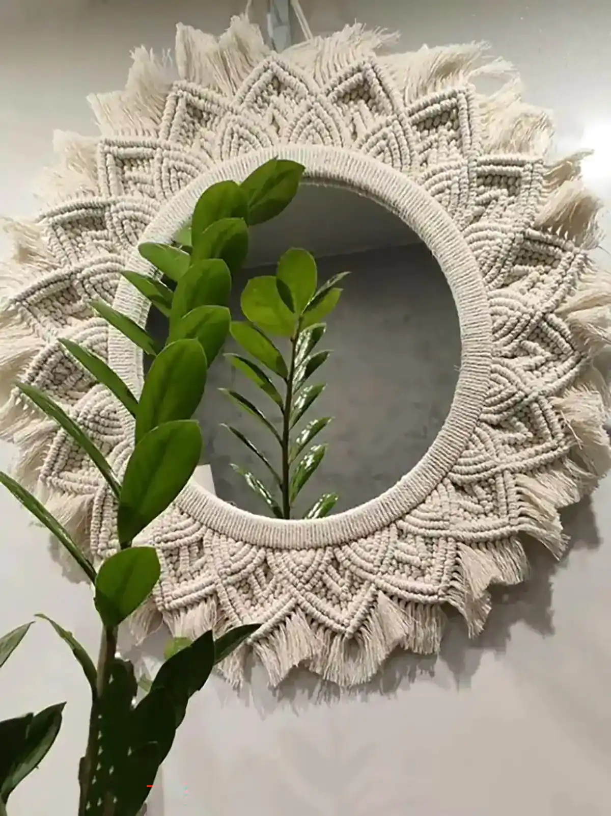 آینه مکرومه دیواری