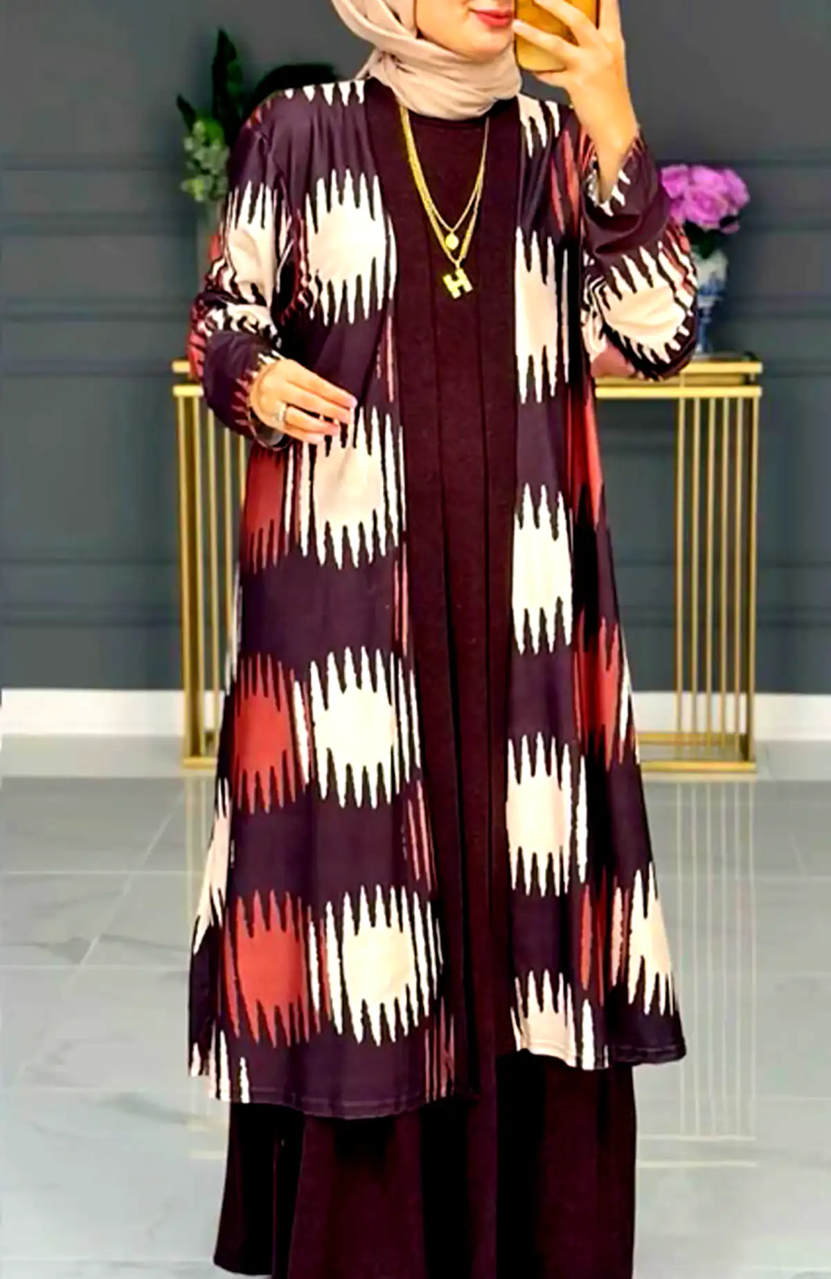 مانتو پیراهنی گل گلی رنگارنگ