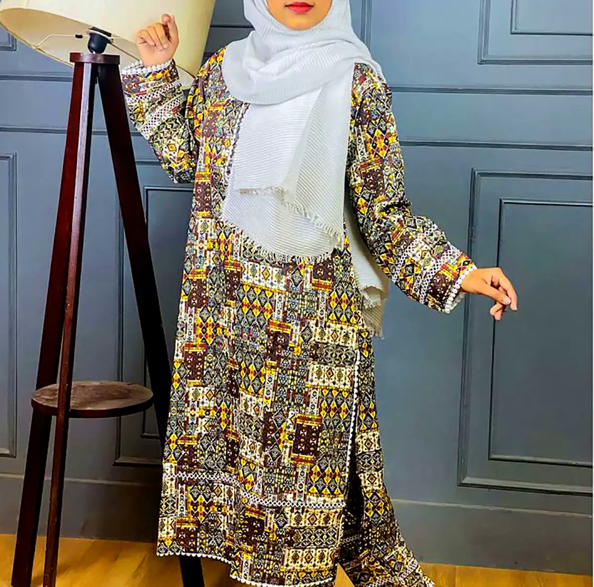 پیراهن نخی و خنک گلدار
