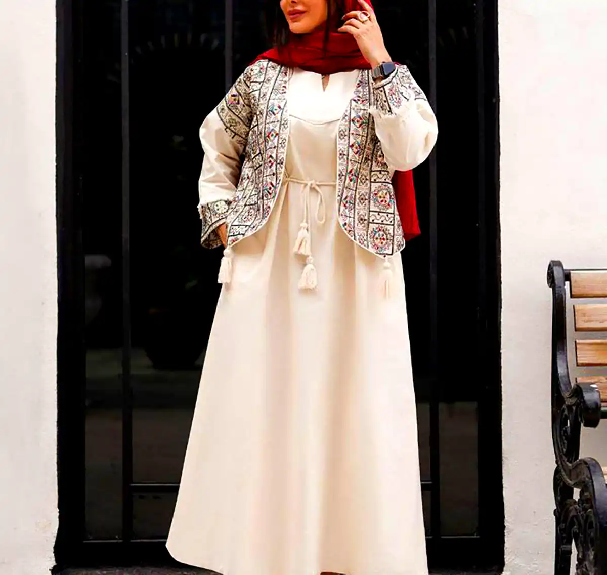 پیراهن نخی و خنک گلدار