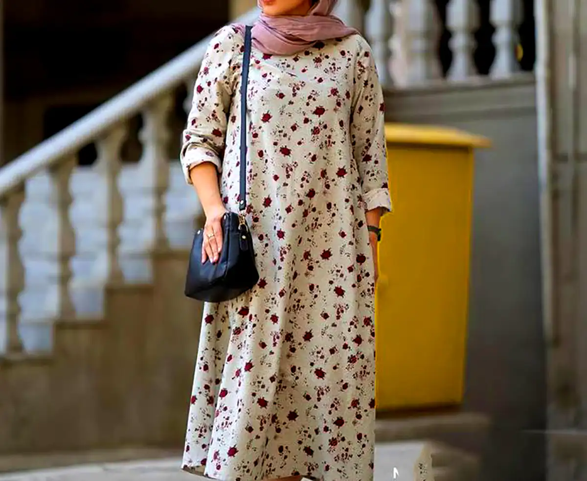 پیراهن نخی و خنک گلدار