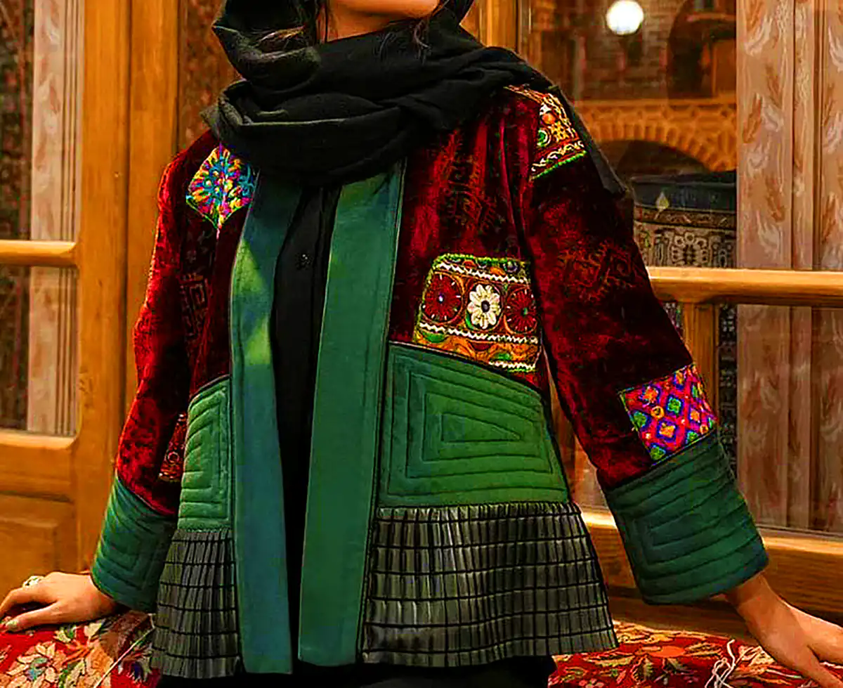 پالتوهای سنتی گلدوزی شده (جدیدترین مدل های ترند امسال ۱۴۰۴ - ۲۰۲۵) پالتو سنتی گلدوزی شده