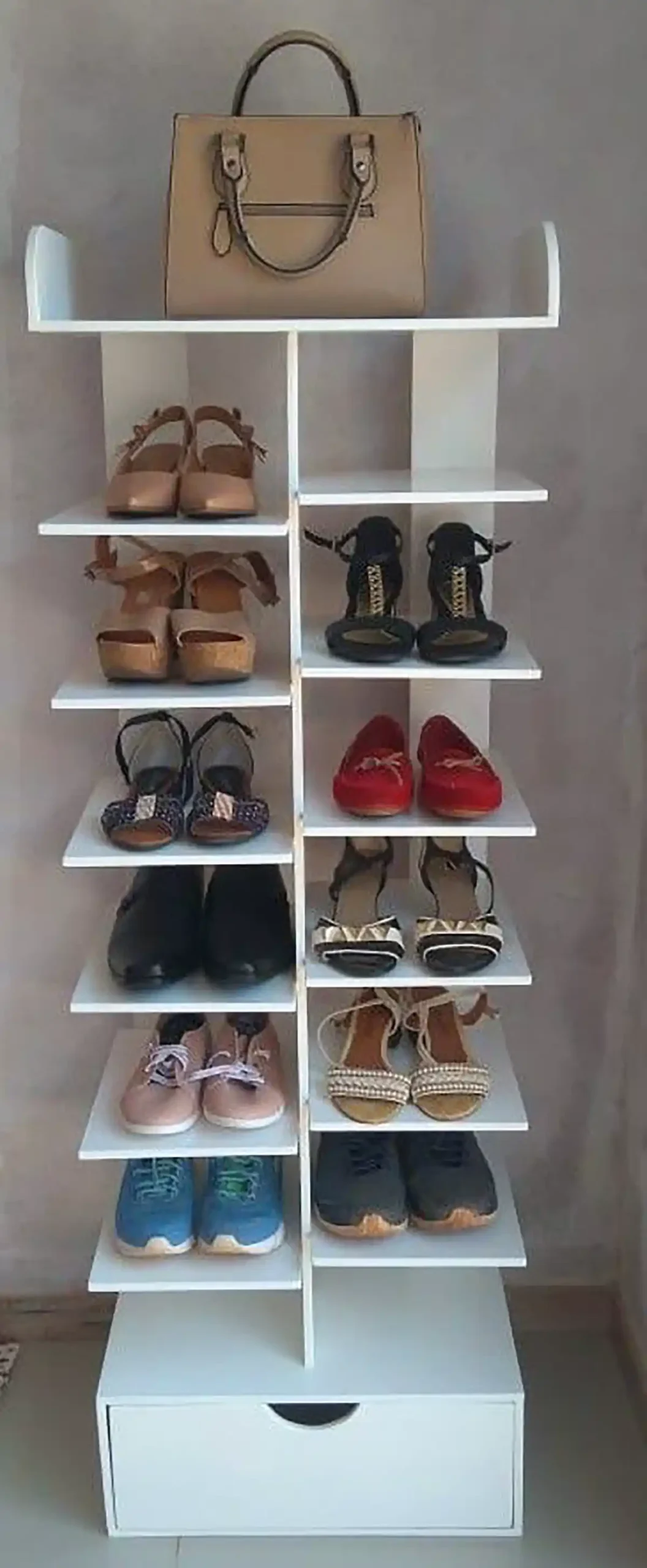 قفسه کفش چوبی