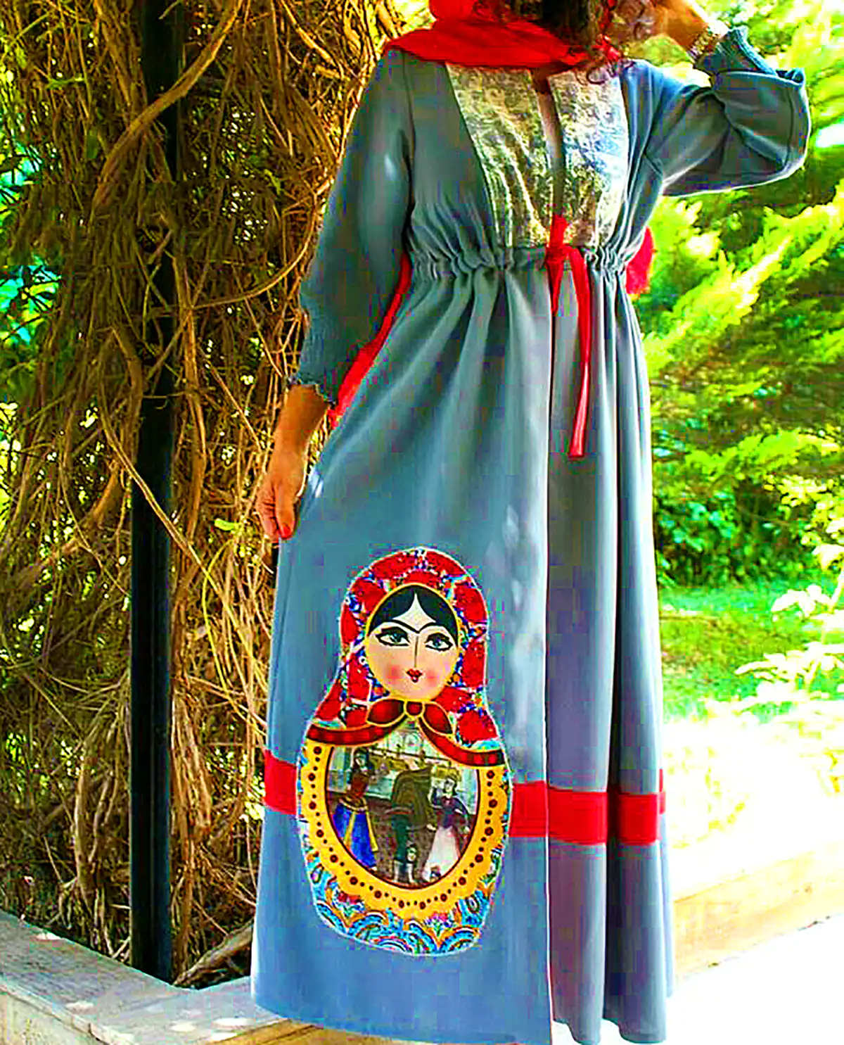 مانتو بلند رنگی