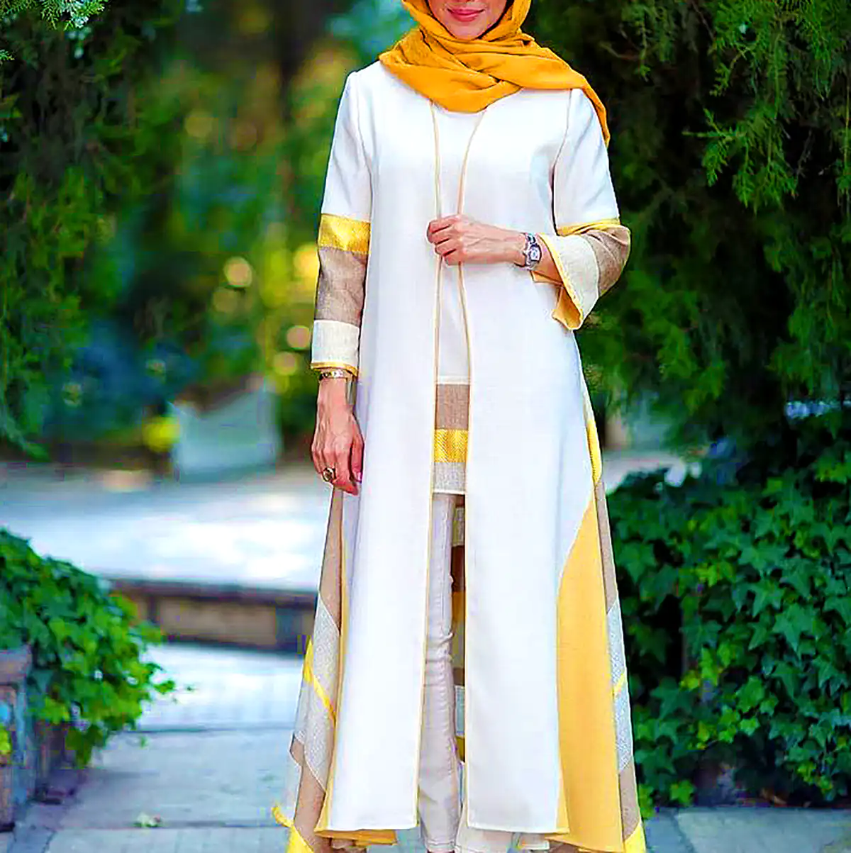 مانتو بلند رنگی