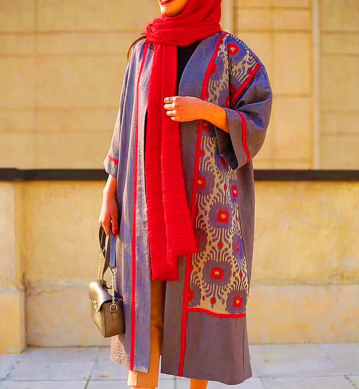 مانتو بلند رنگی