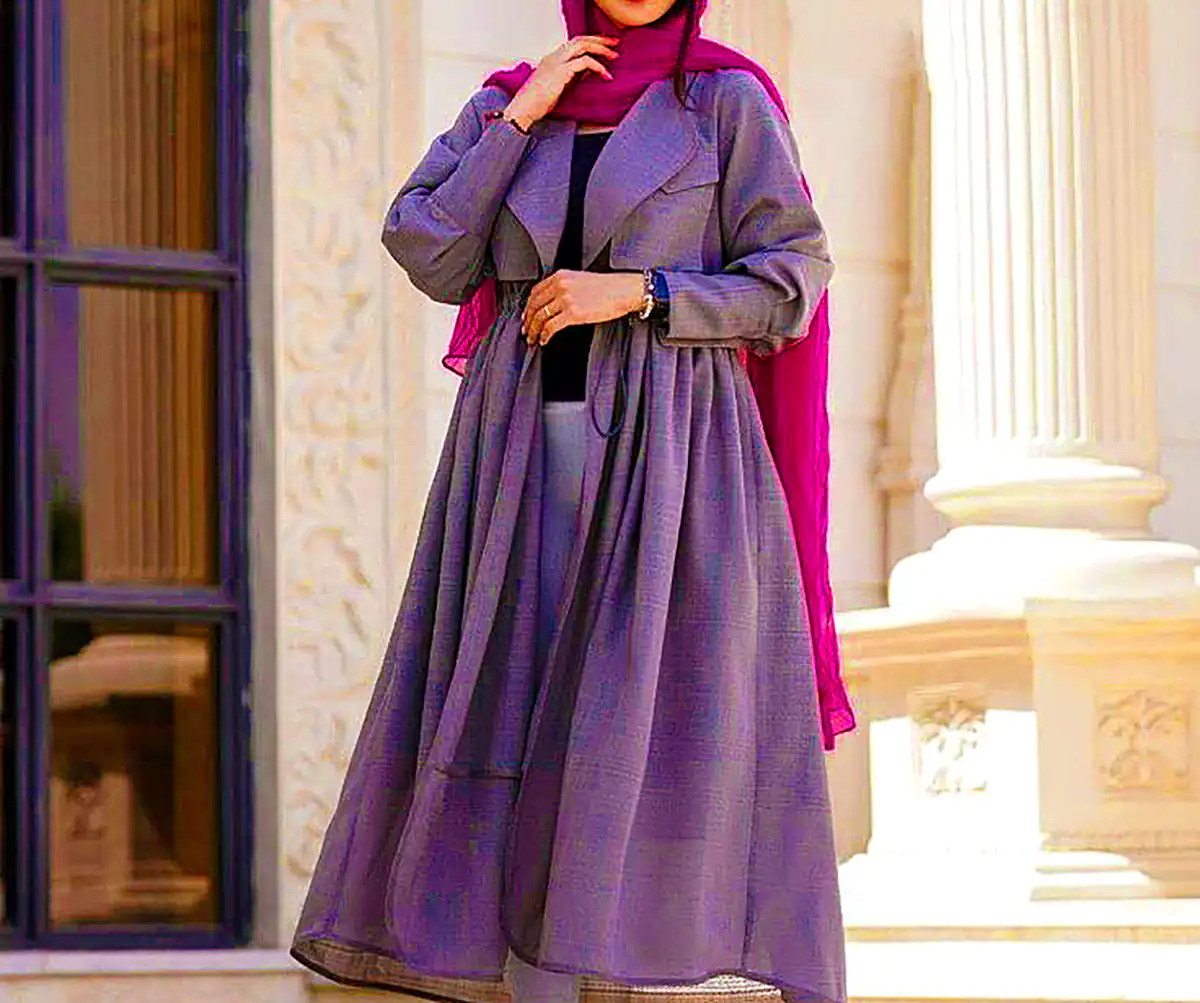 مانتو بلند رنگی