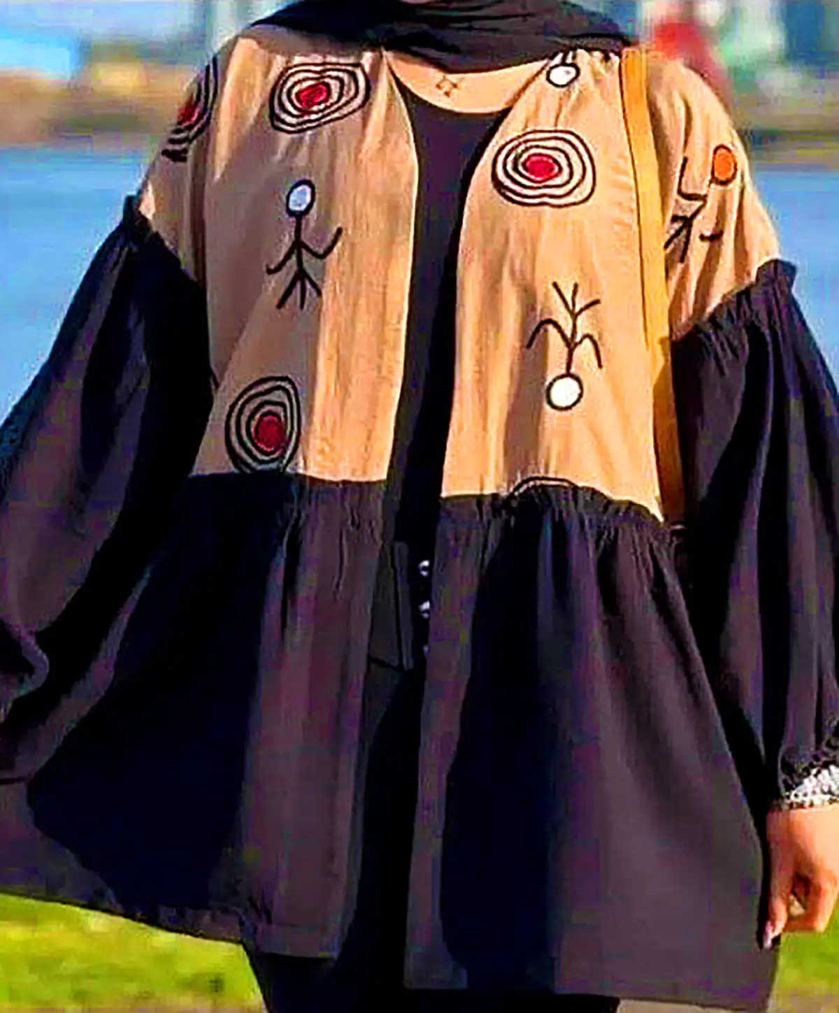 مانتو نخی رنگی کژوال