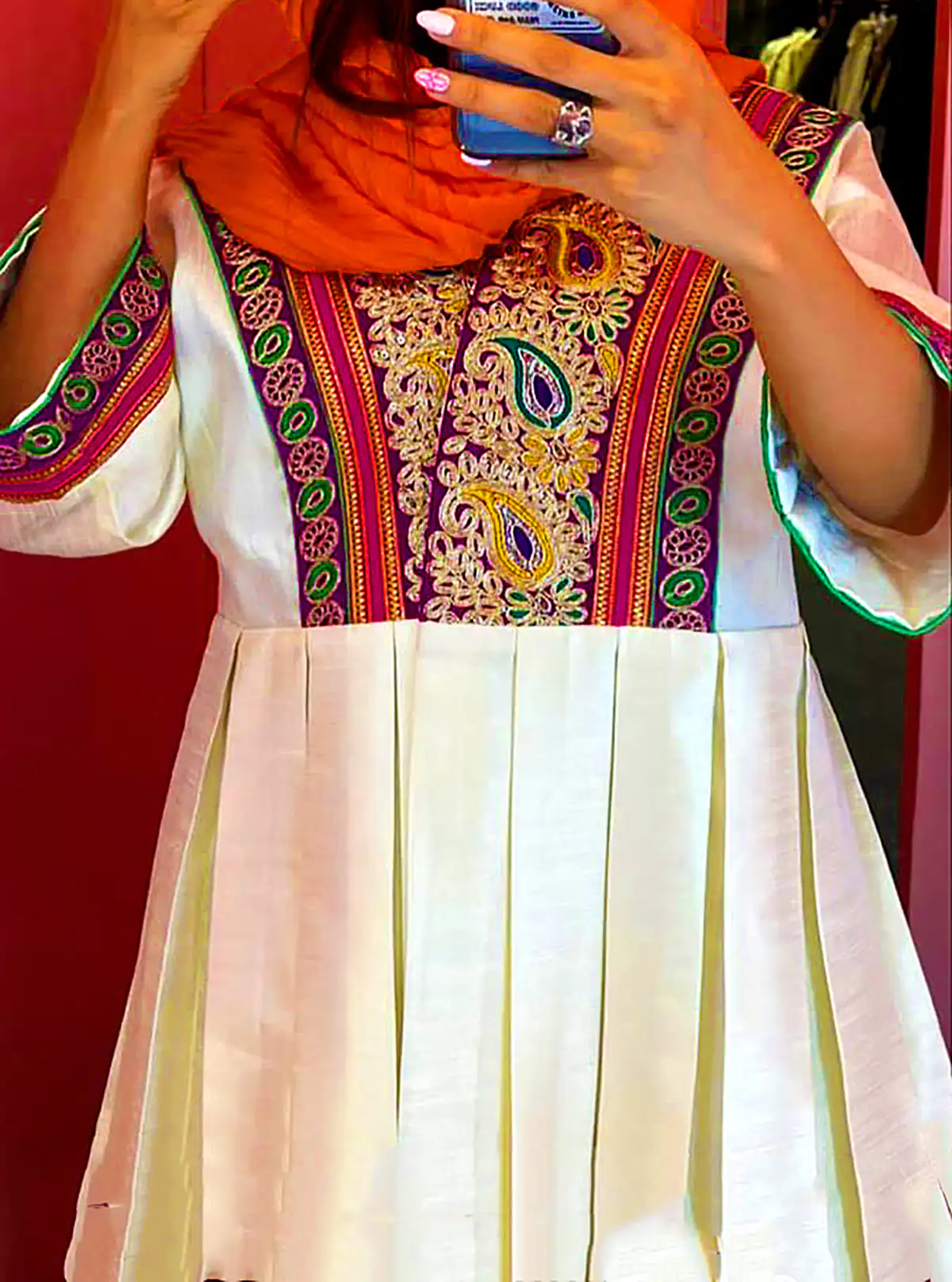 مانتو نخی رنگی کژوال